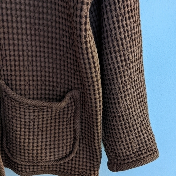 By JJ Jacket Brown Waffle Weave Unlined Large - Picture 4 of 5